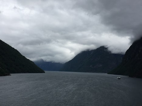 Norwegian Fjords from the ship deck.  Just beautiful!