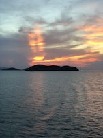 Sunset sailing out of Koh Samui