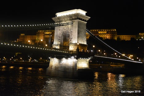 The bridge in Hungary on the Danube at night. Glorious sight to behold. Bud