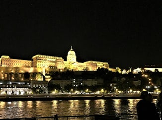 Budapest by night as we arrived