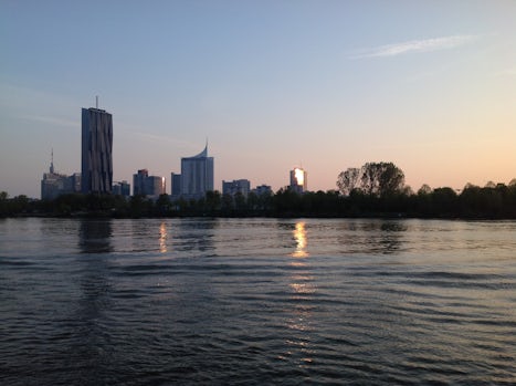 Sunrise on the Danube River.