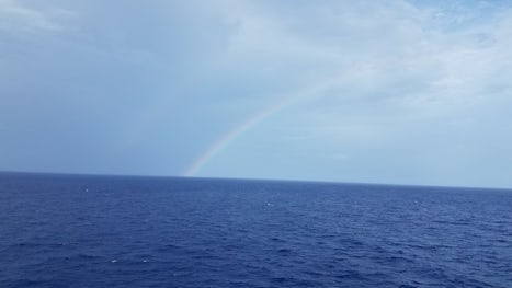 Rainbow while sailing.