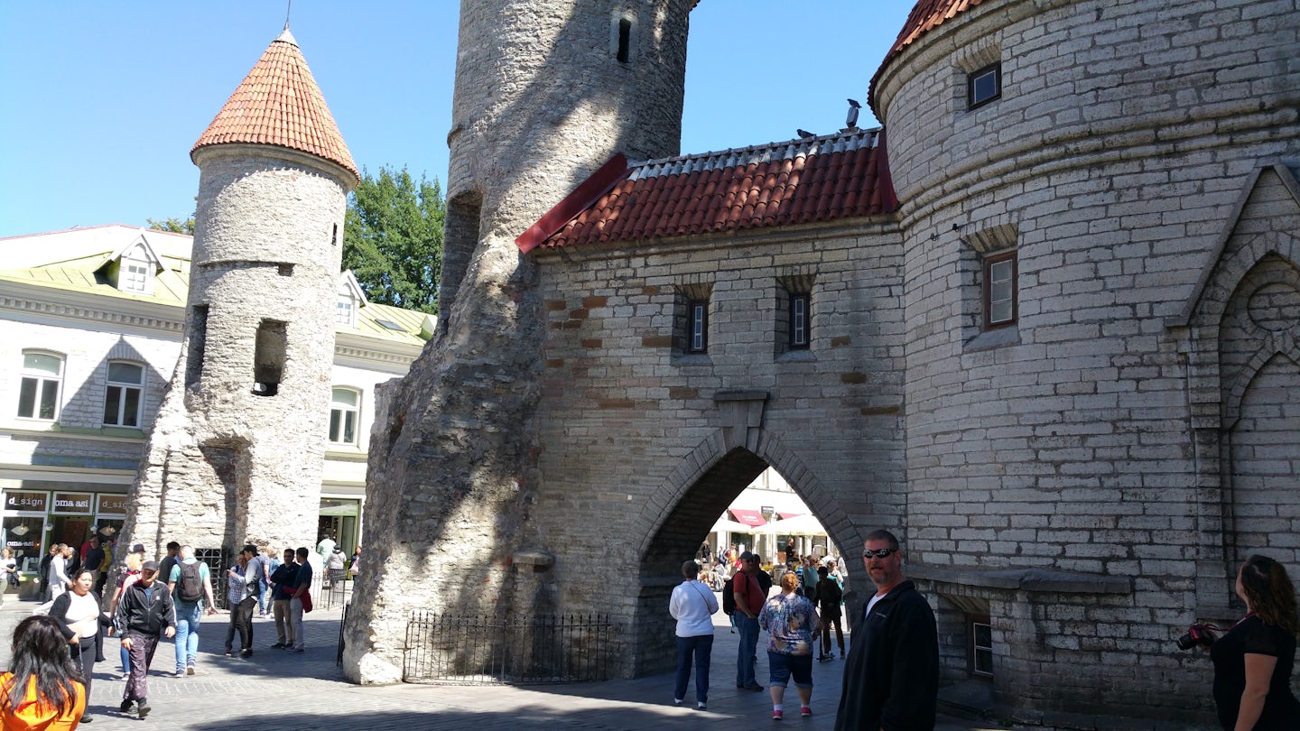 Old city wall in Tallinn, Estonia