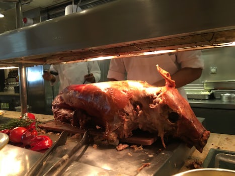 roast pig at the Garden Cafe