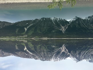 Reflection on Lake Bennet in the Yukon