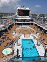 Pool deck w/ movie and concert screen