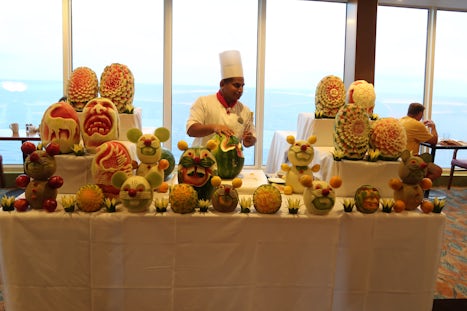 The fruit sculpting talent at the Windjammer