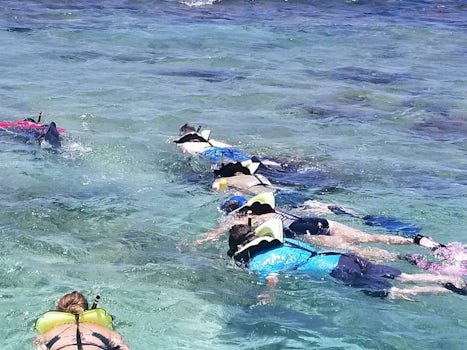 Snorkeling on Maya Key, Roatan, Honduras.