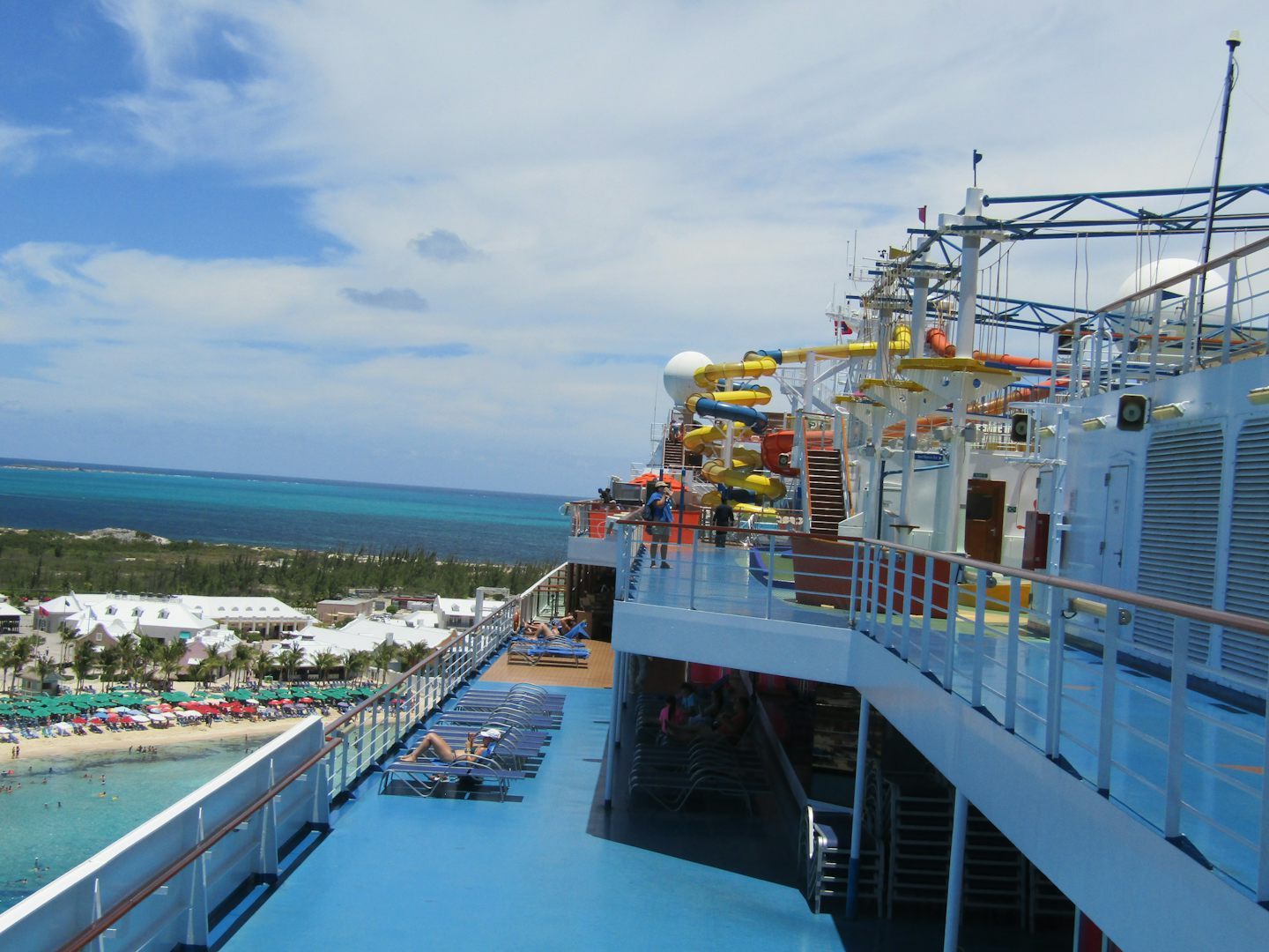Water Park on the top of the ship.