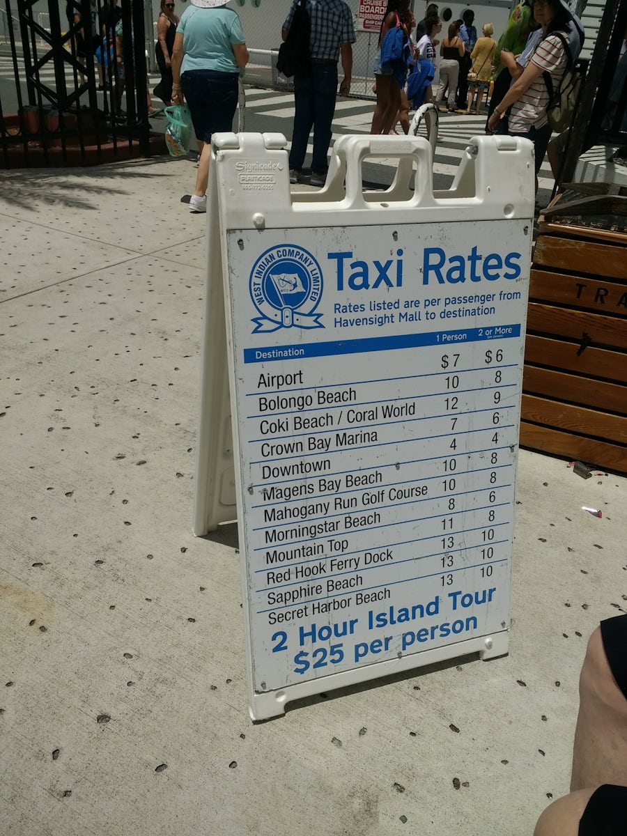Taxi Rates for St Thomas USVI