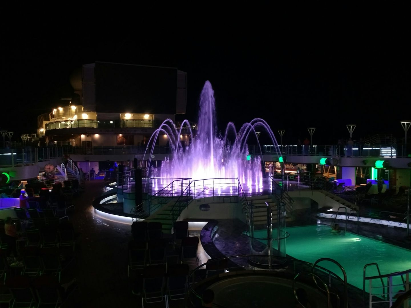 The gem of the ship, it's nightly fountain show A++