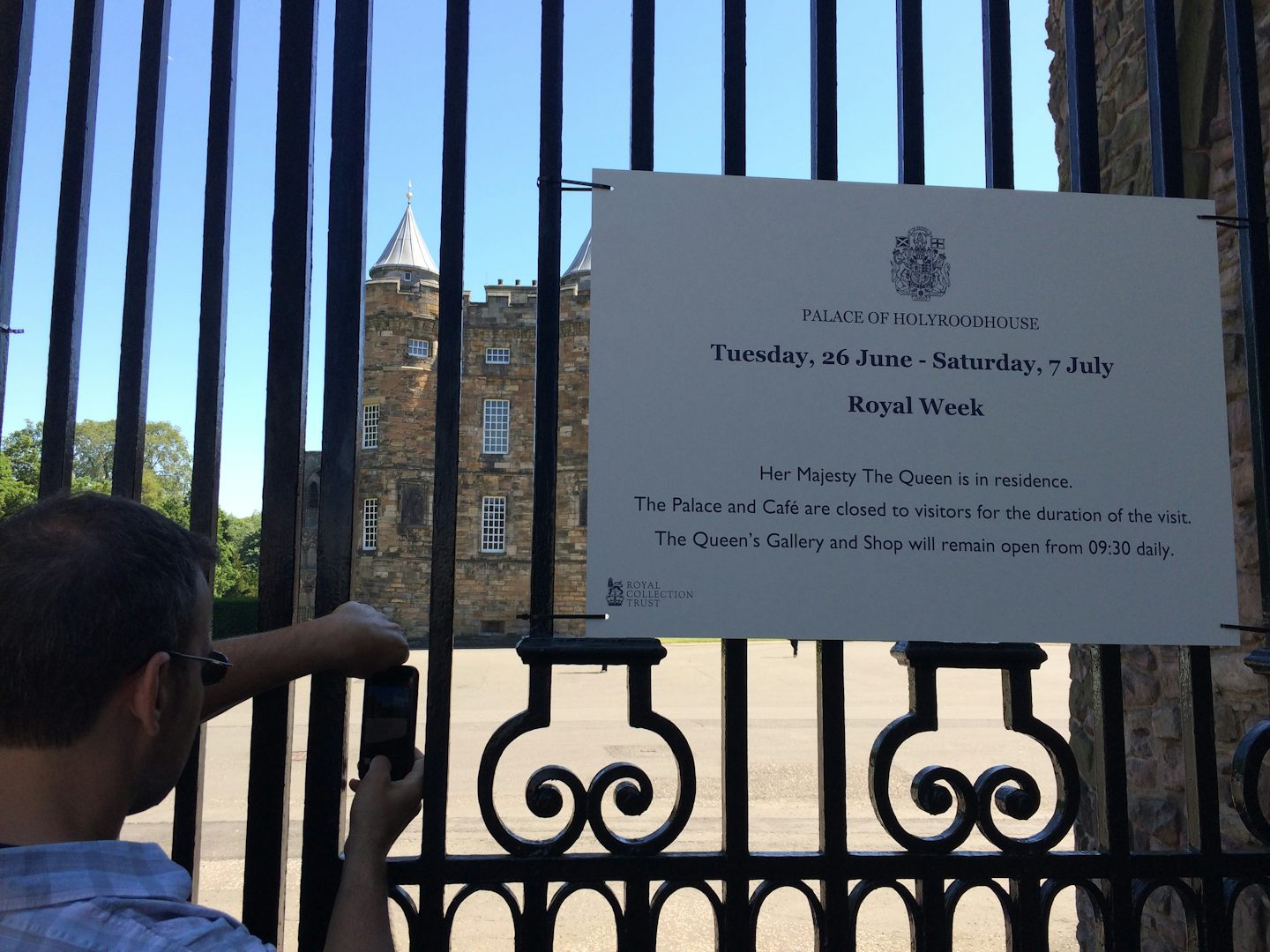 Edinburgh: No entry into Holyroods Palace!