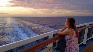 Sunset on deck 5 aft