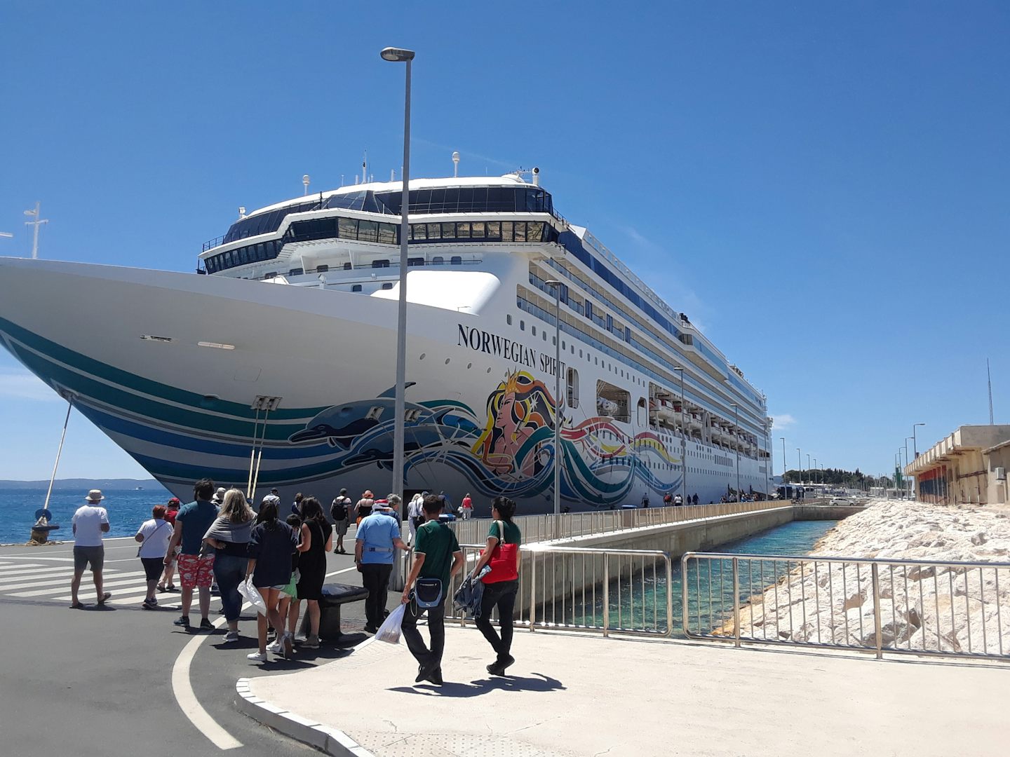 NCL spirit docked at Split, Croatia.
