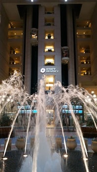 We stayed at the Hyatt Regency-Orlando Airport, the night before and the ni