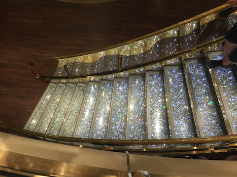 The Swarkowski crystal staircase. Wish they made food instead of jewellery