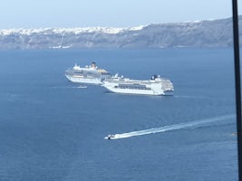 View of Sinfonia from Santorini