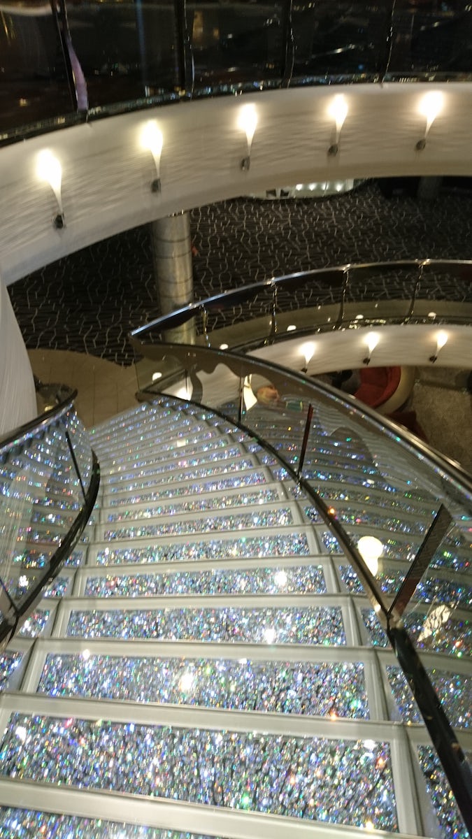 The famous Swarovski staircase - amazing to see but also quite hard to walk
