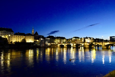 The Rhine river in Basel, Switzerland.