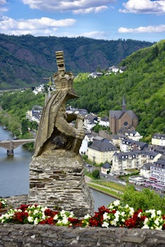 The Moselle river from the Cochem Castle.
