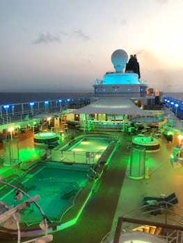 Ship with Green Lights