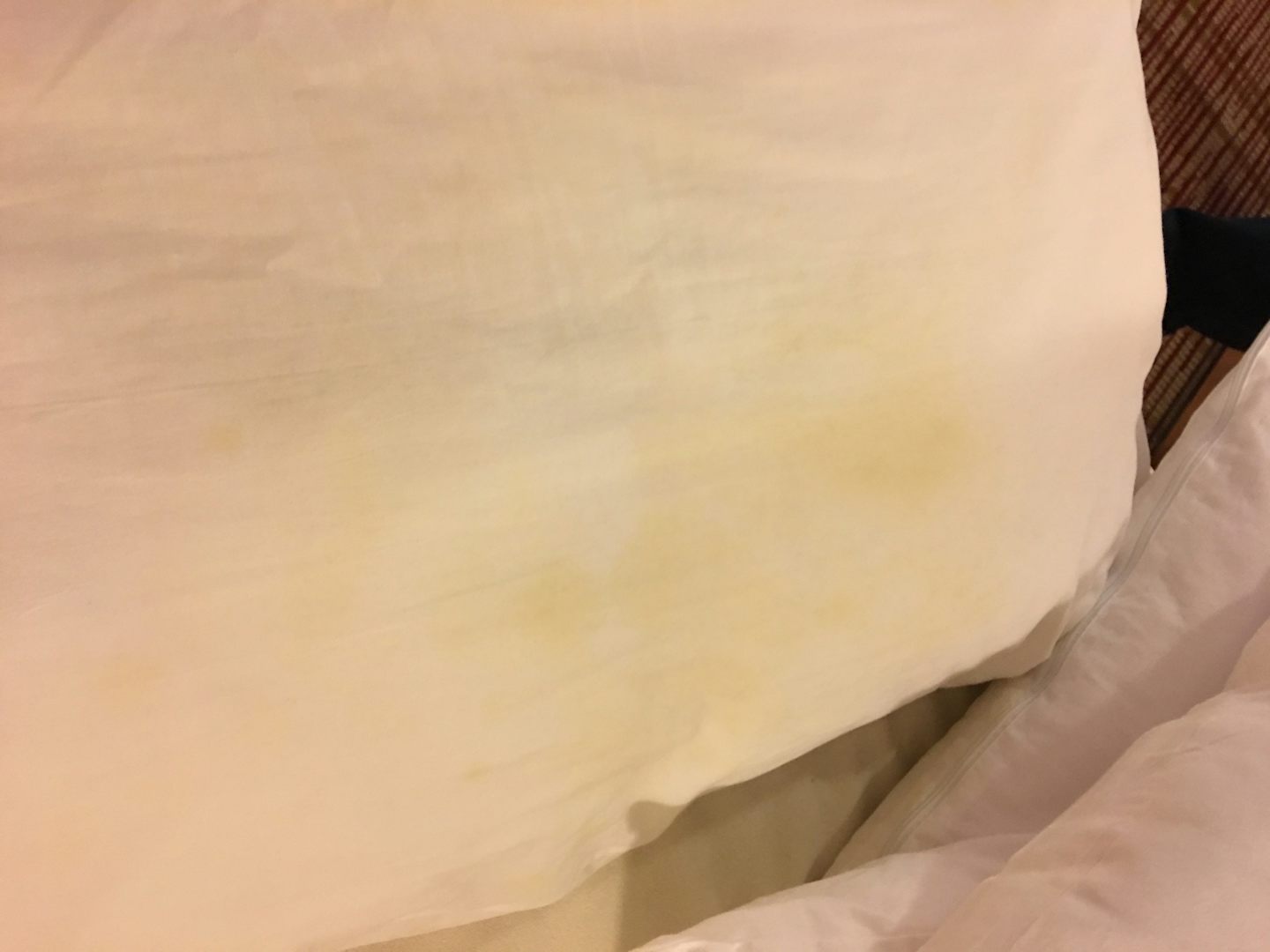 stained pillow