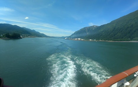 Leaving Juneau back of ship deck 8