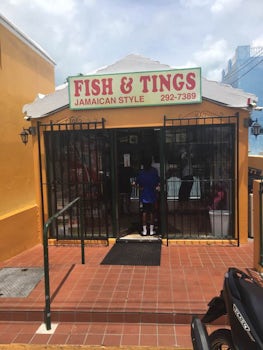 Getting lunch from a local, Bermudian spot!