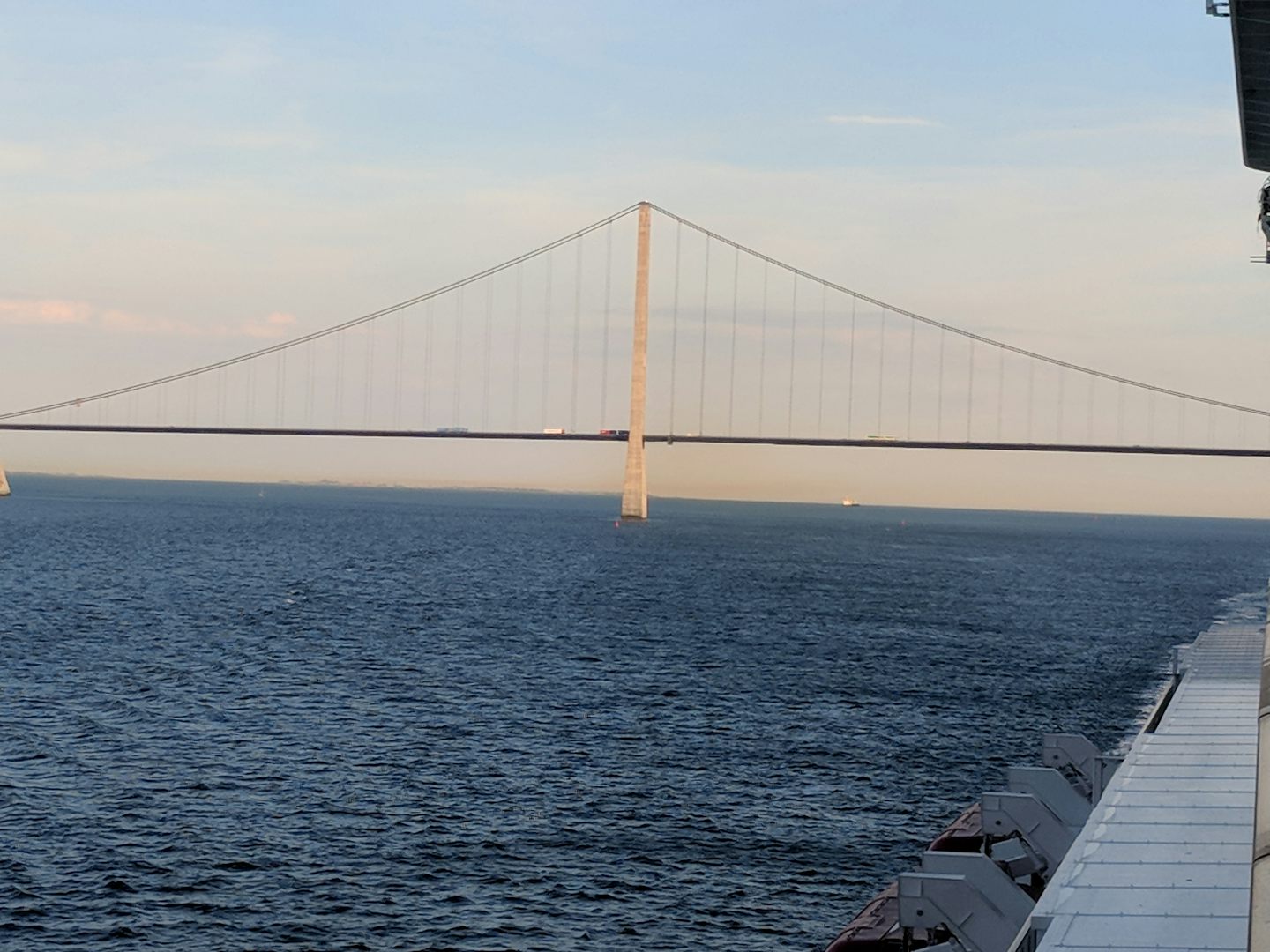 We think this is the Oresund Bridge, but we couldn't see enough of it t