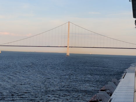 We think this is the Oresund Bridge, but we couldn't see enough of it t