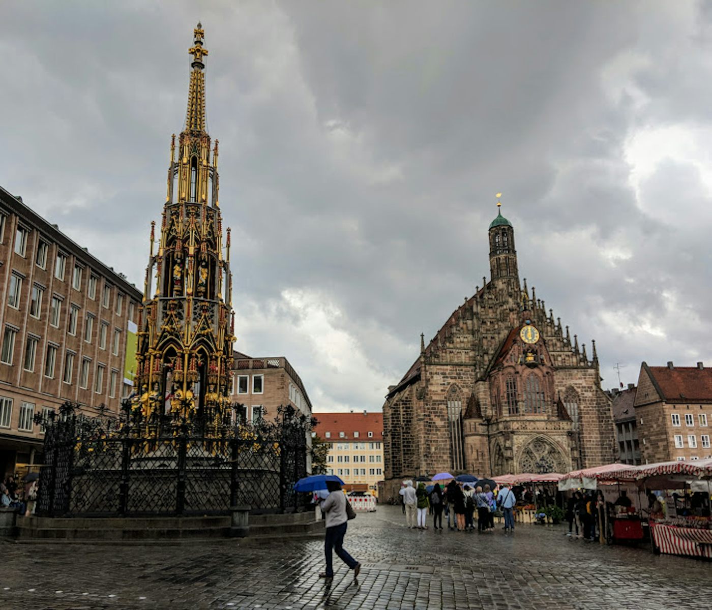 The Beautiful Fountain and Church of our Lady in Nuremberg