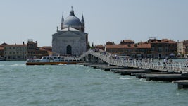 Temporary bridge across the Guidecca Canal in Venice