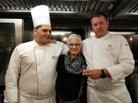 This was in the galley with the Executive Chef,Robert and Pastry Chef, Davi