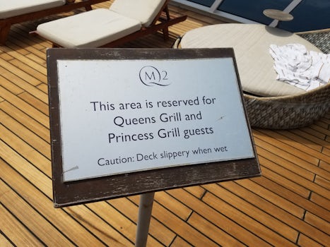 Queens and Princess Grill guests had their own private deck