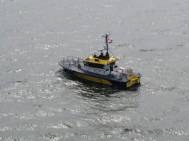 The pilot boat is always fun to watch