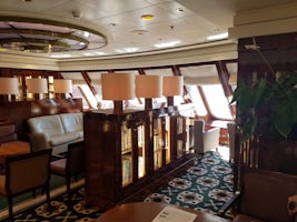 The library aboard the ship is quite nice.