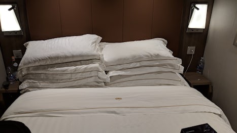 I went a little crazy with the pillow selection, they no longer have the Menu, but the have the pillows, just have to ask, and the cabin as you can see was quite spacious