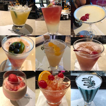 Just some of the yummy drinks prepared by the best bartenders — Ramona at