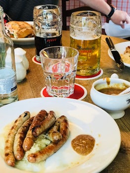 Sausage lunch in Regensberg.