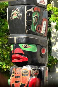 Montreal area Indian Totem Pole in City Boulevard