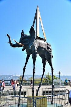 Salvatore Dali "Elephant" above Quebec