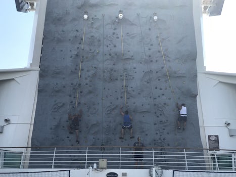 Rock climbing wall onboard