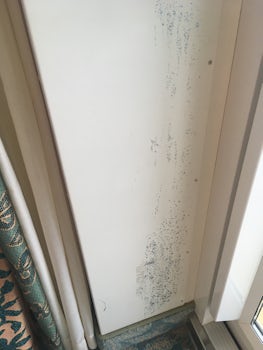 Marks on balcony door wall.