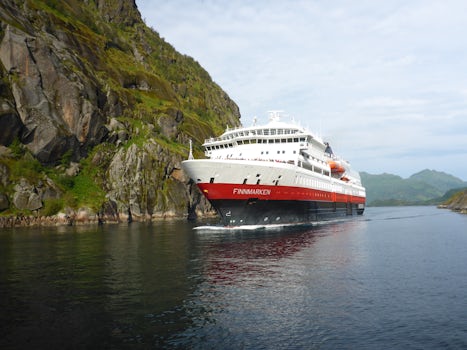 MS Finnmarken in the Trollfjord