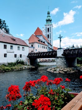 This was taken from our lunch table in Cesky Krumlov, Czech Republic. Beaut