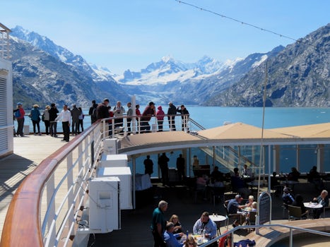 On the top deck in Glacier Bay
