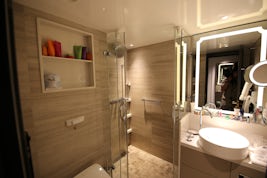 Good-sized bathroom with upscale Etro bath products
