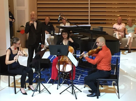 Viking Trio performs at an Atrium Concert