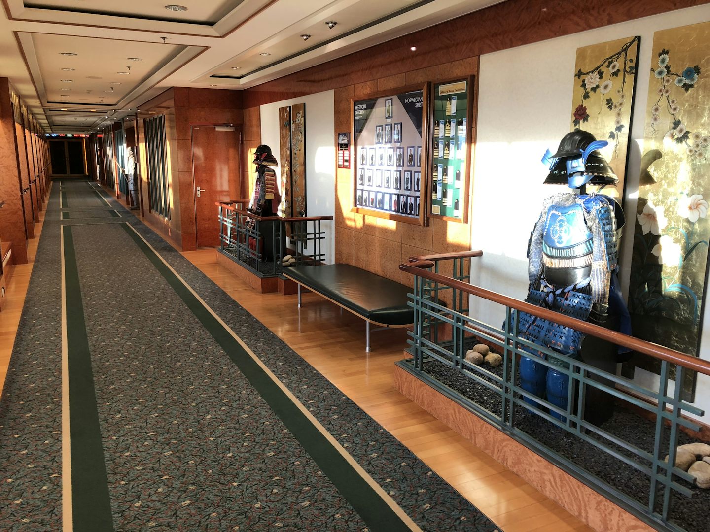 Old Star Cruises era decor on deck 8 hallway.