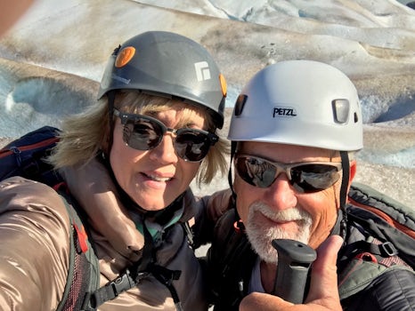 On top of the Glacier!  We Facetimed our daughter from there!